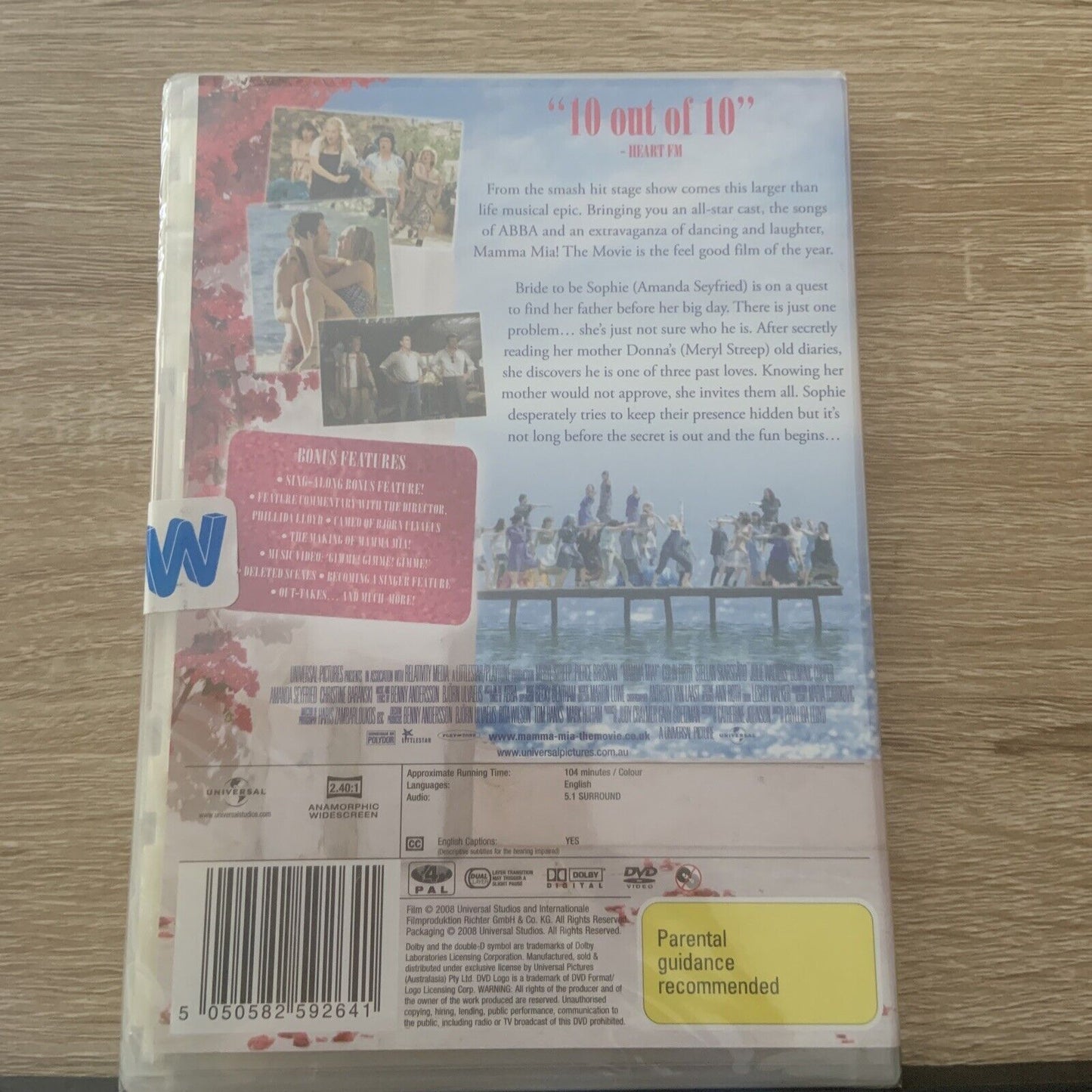 DVD MAMMA MIA! 2008 Meryl Streep Pierce Brosnan R4 Musical Movie Sealed NEW