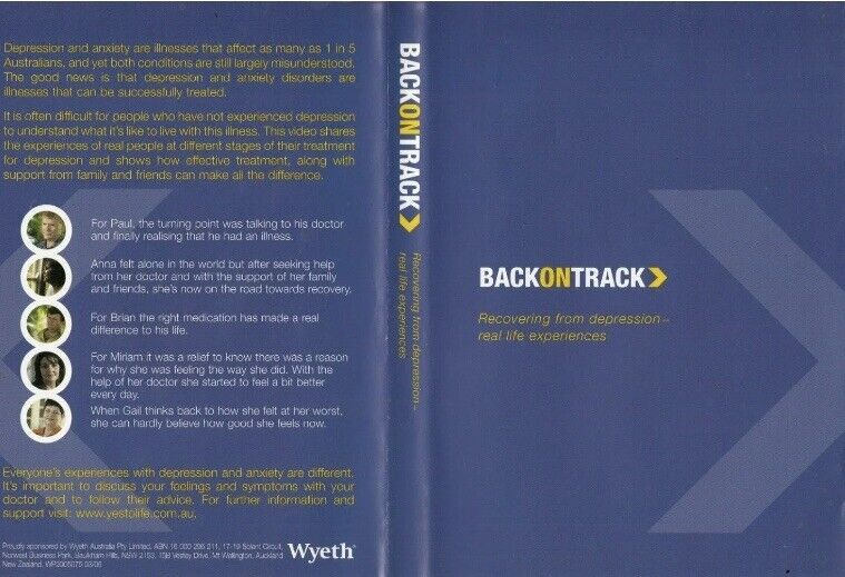 DVD Back On Track Recovering From Depression Real Life Experiences Self Help NEW