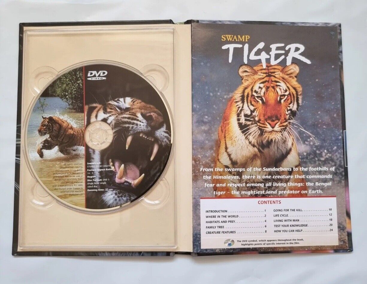 DVD & Book SWAMP TIGERS Natural Killers Documentary R4 Natural World NEW
