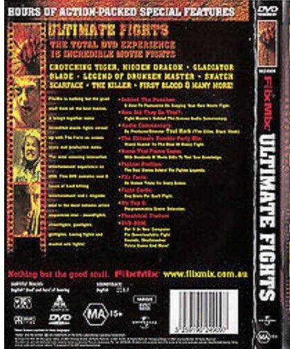 DVD FLIXMX Ultimate Fights From The Movies 2002 Special Features Sealed NEW