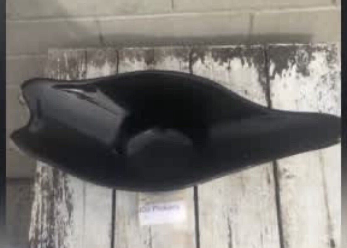 MCM Retro Mod MURANO Italian ART GLASS Bowl Black White Boat Shape Centerpiece