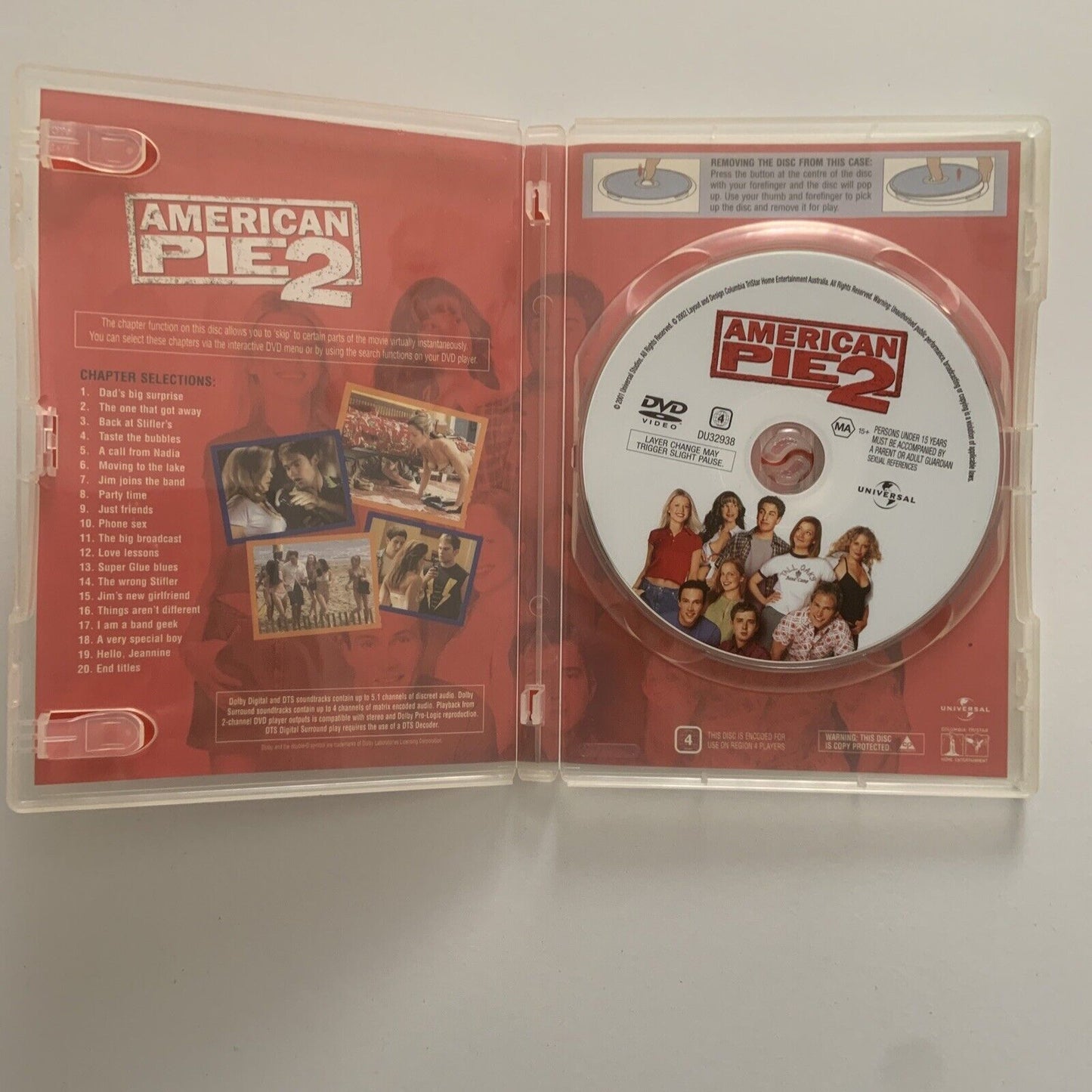DVD American Pie 2 Jason Biggs Seann William Scott R4 Comedy Movie Cult