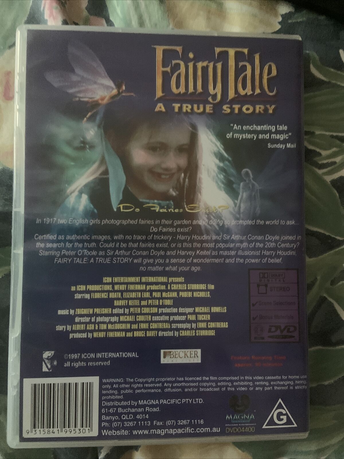 DVD FAIRYTALE A True Story 2001 Believe Harvey Keitel Peter Toole Magic Movie