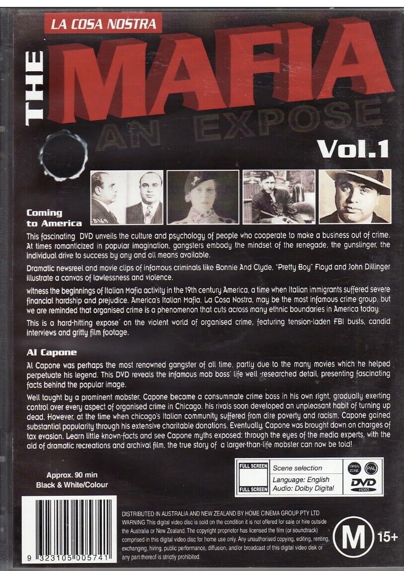 DVD THE MAFIA La Cosa Nostra An Expose Vol. 1 Al Capone Mobster True Crime