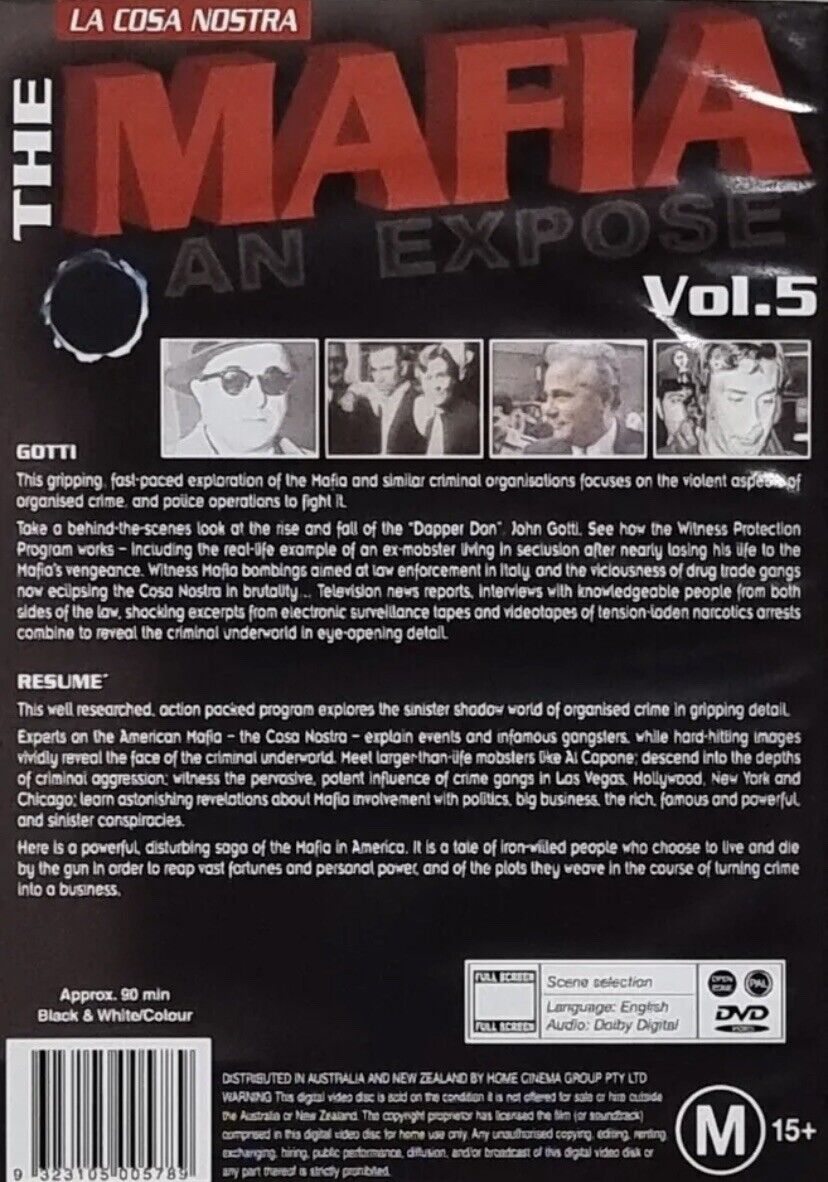 DVD THE MAFIA Expose Vol 5 Gotti Resume L Mobsters True Crime La Costra Nova