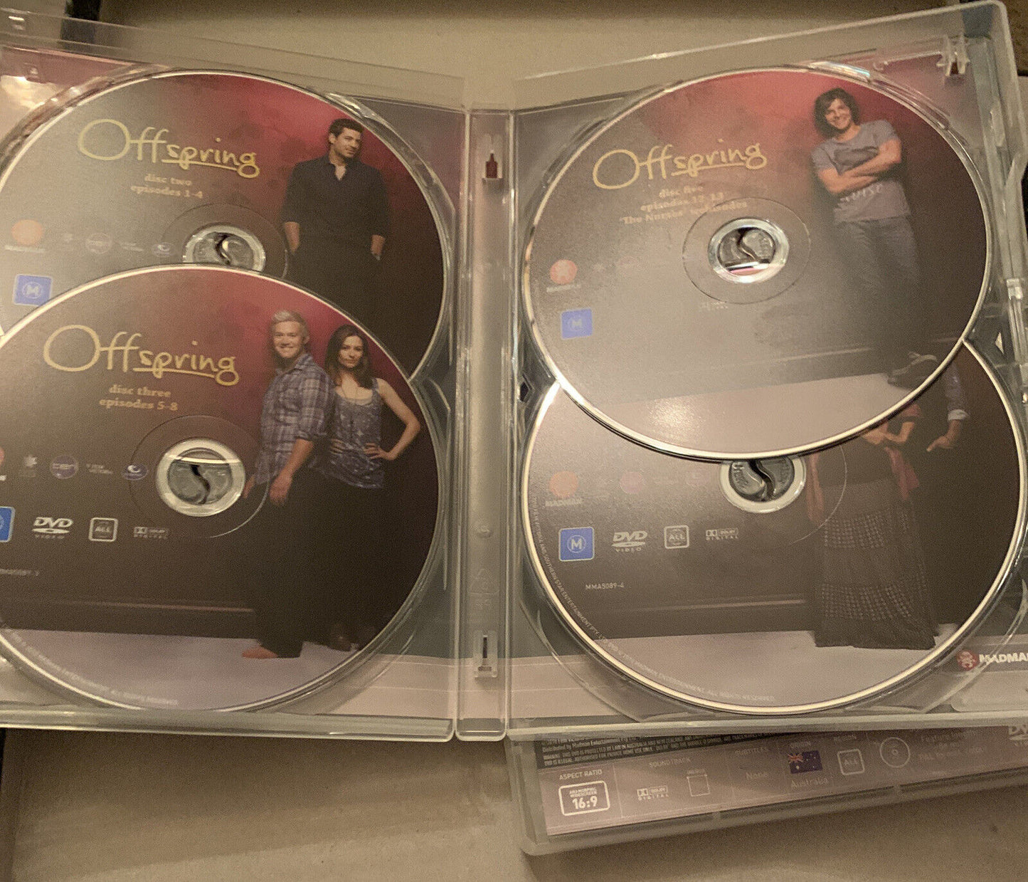 DVD 5 Disc OFFSPRING Complete Season 1 Slip Case Aussie TV Series +Telemovie