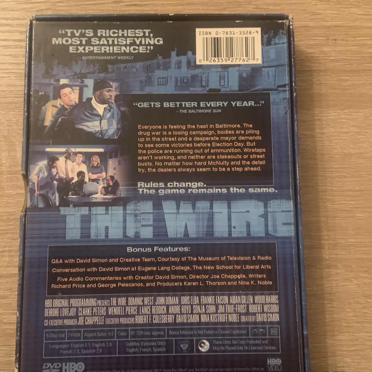 DVD 5 Disc THE WIRE 2002 TV Series USA Complete Third Season Box Set David Simon