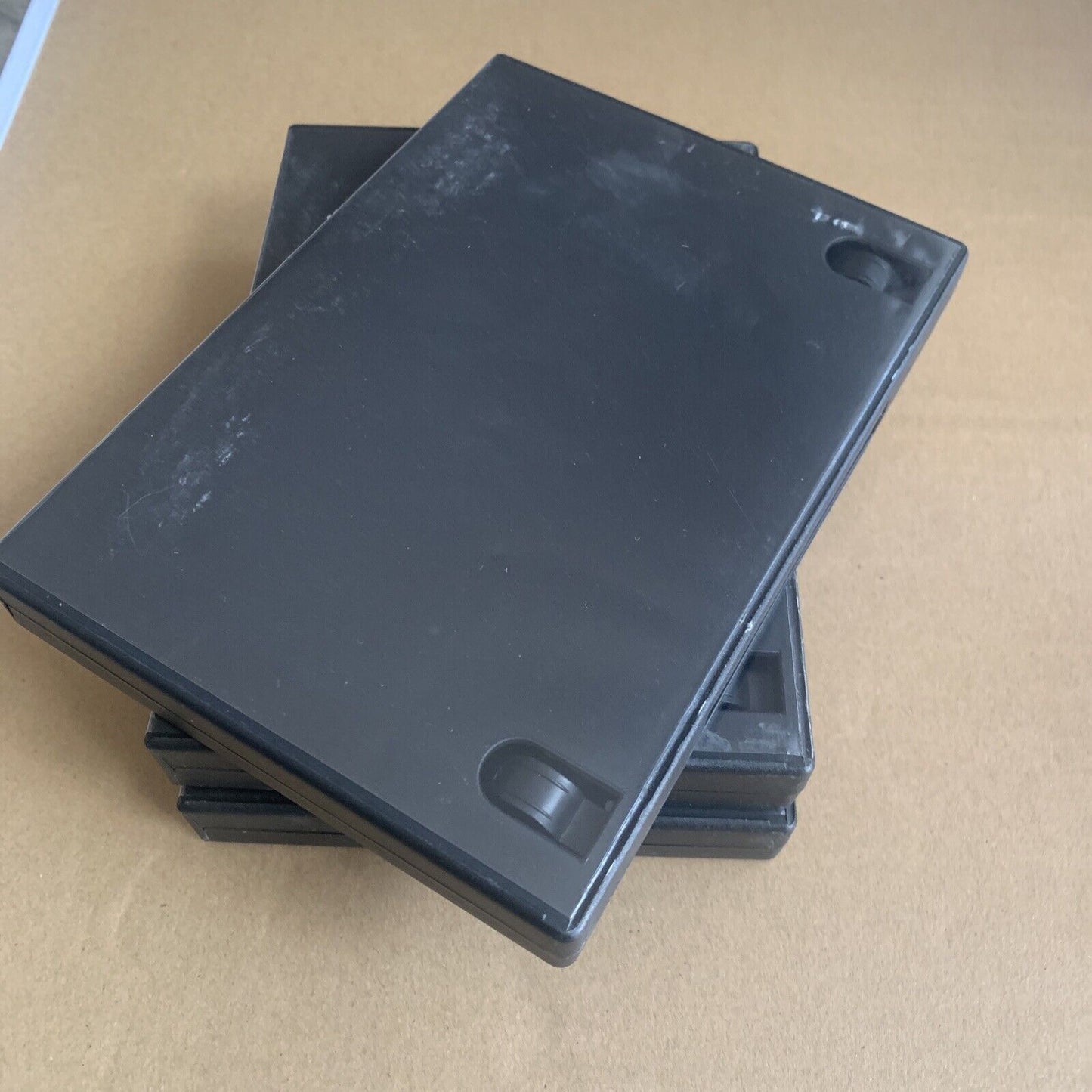 DVD CD FAT Case 3x HOLDS 3 DISC Cover Black 23mm Replacement Title Sleeve EMPTY