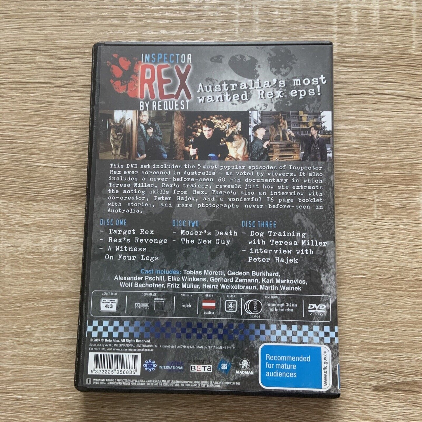 DVD 3 Disc INSPECTOR REX By Request 2007 Set Australia's Most Wanted Rex Eps