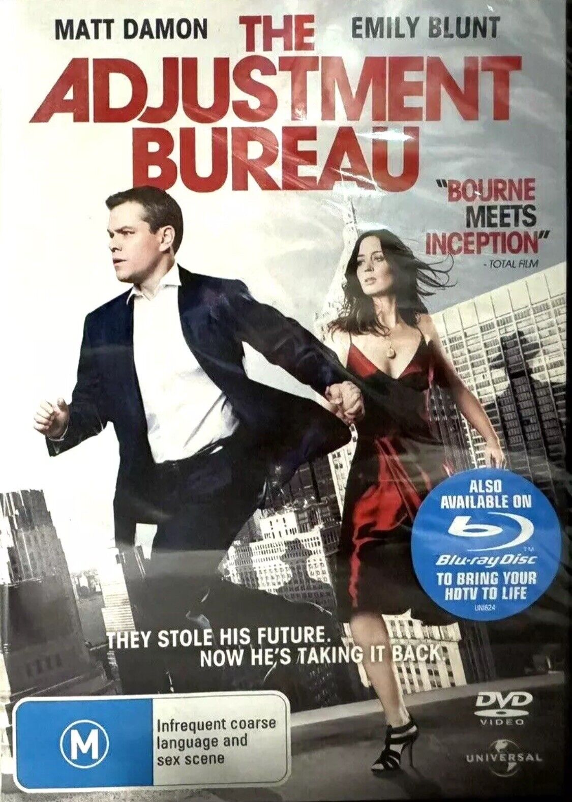 DVD The Adjustment Bureau Region 4 PAL Matt Damon Emily Blunt Movie