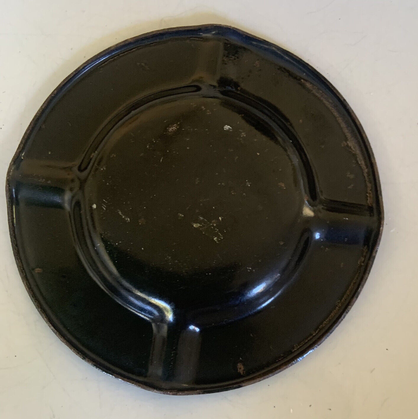 ASHTRAY X 2 SEPPELTS Royal Purple Para Port Aus Navy Blue Enamel Metal Vintage