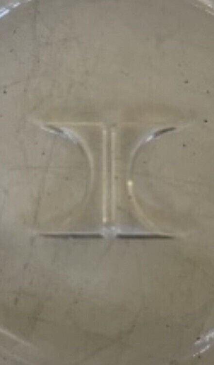 ASHTRAY Thick Round Glass K K Logo Cigarettes Cigar Memorabilia Logo Vintage