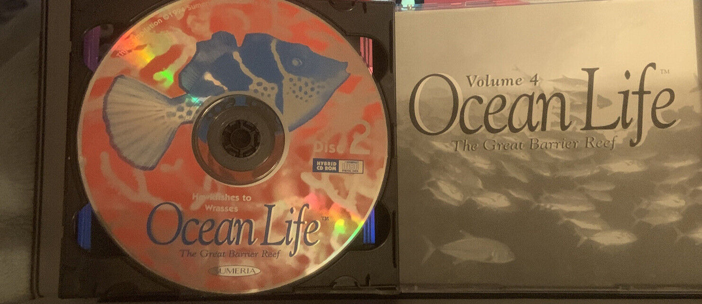 PC CD Rom SUMEA Ocean Life The Great Barrier Reef 2 Disc Set