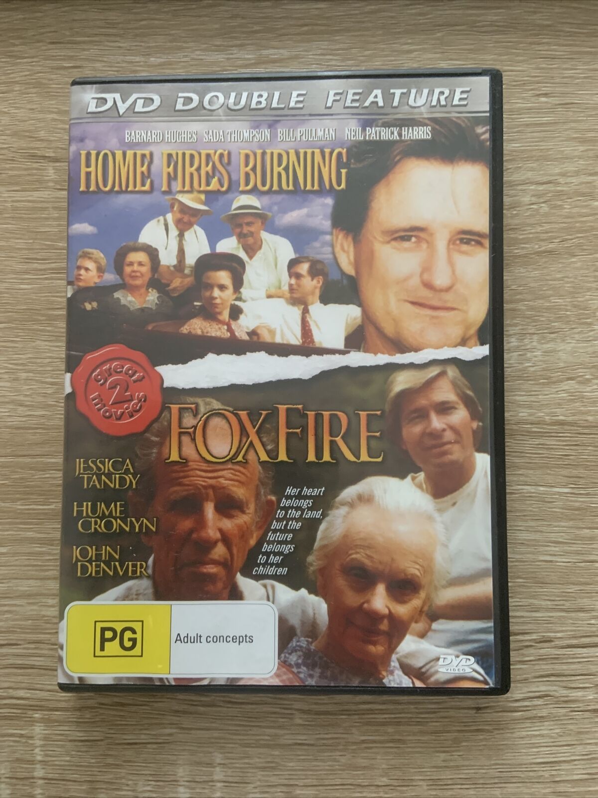 DVD HOME FIRES BURNING| FOX FIRE Double Feature Movie Tandy Denver Cronyn NEW