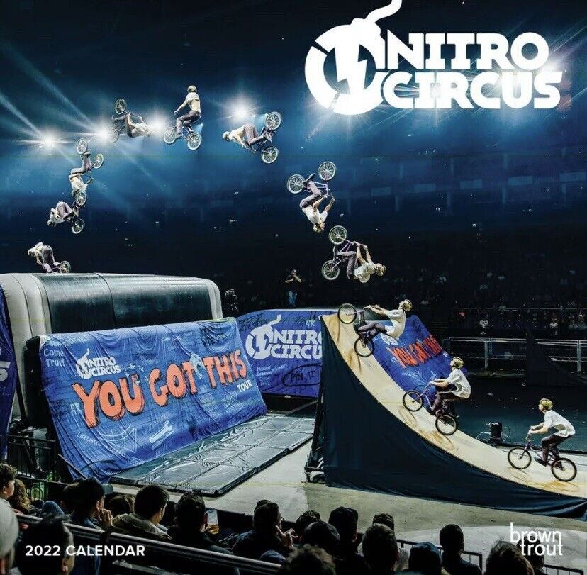 Wall Calendar 2022 NITRO CIRCUS Browntrout Stunt Bikes Square Sealed NEW