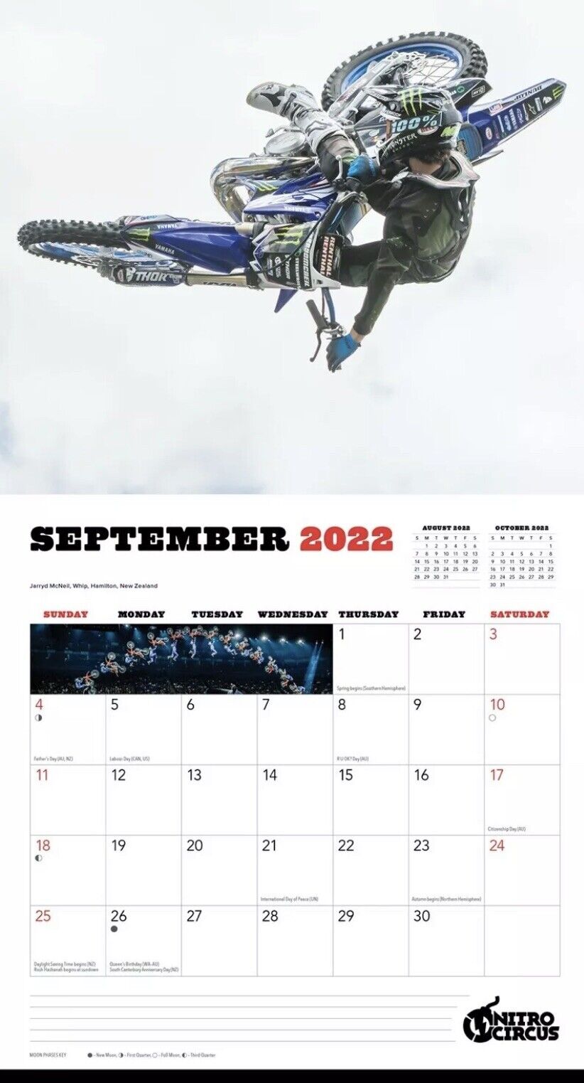 Wall Calendar 2022 NITRO CIRCUS Browntrout Stunt Bikes Square Sealed NEW