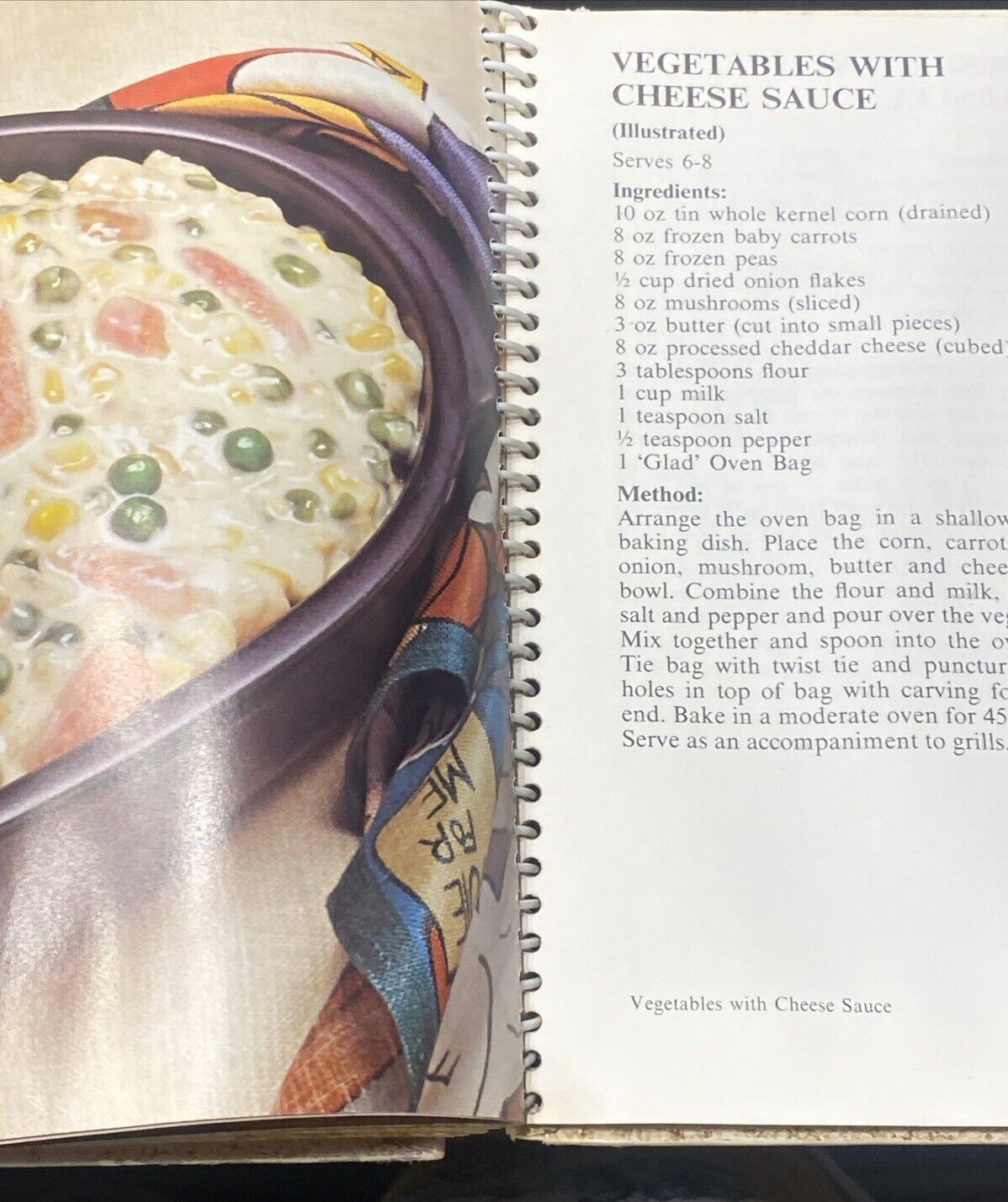 The OVEN BAG Cookbook Glad Products Spiral Bound HC 1973 Recipes