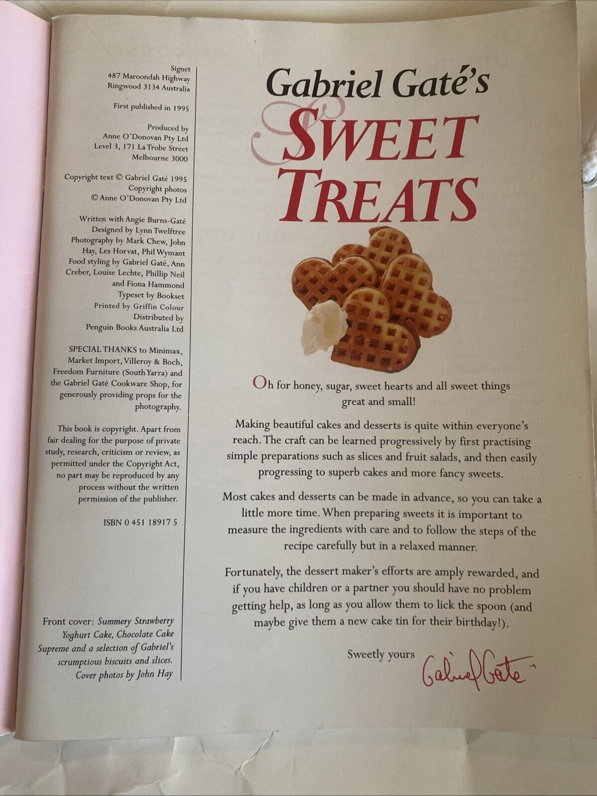 Gabriel Gate's Sweet Treats Bookazine 50 + Great Cakes Biscuits Slices Desserts