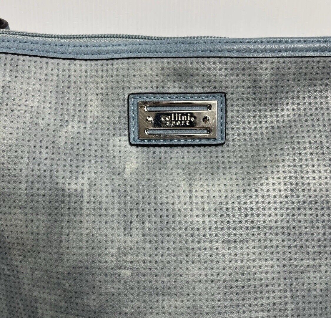 Cellini Sport Ladies Chambray Denim Blue Look Colour Handbag Minor Wear To Edges