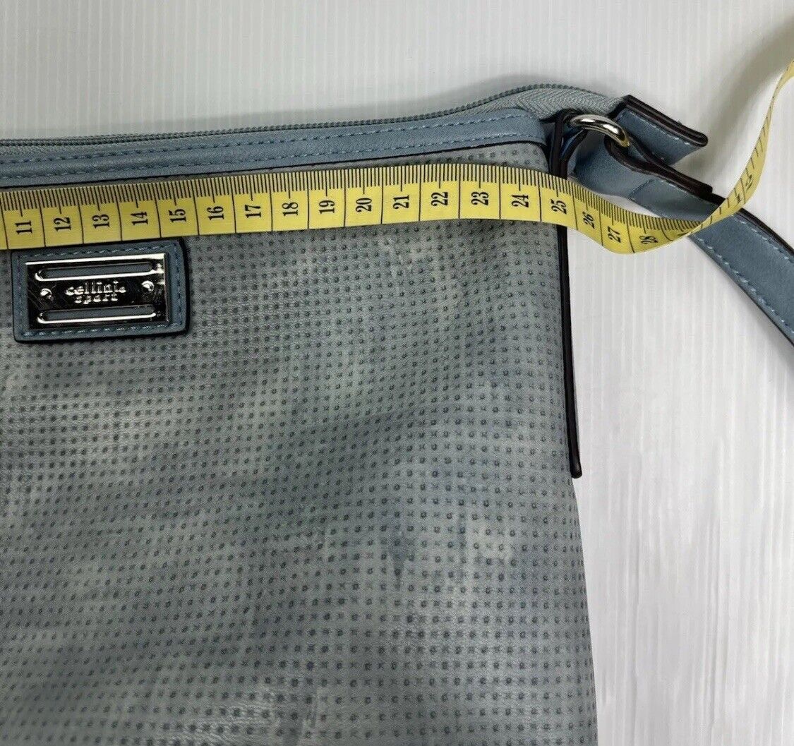 Cellini Sport Ladies Chambray Denim Blue Look Colour Handbag Minor Wear To Edges