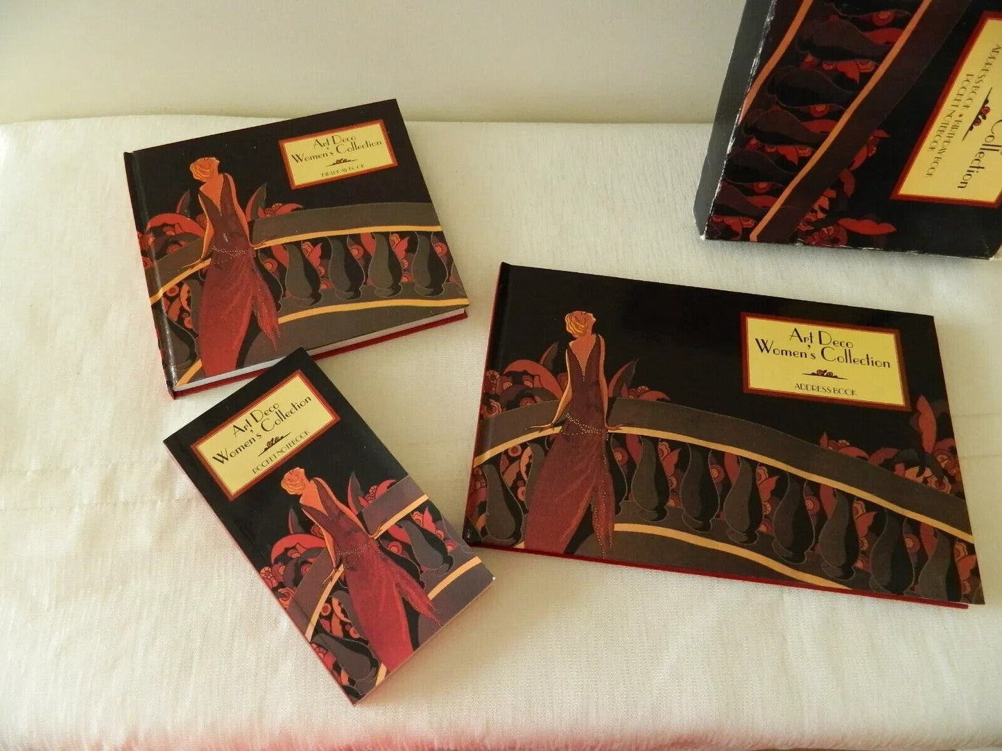 ART DECO Women's Collection Address Book Birthday Book Pocket Notebook Box Set