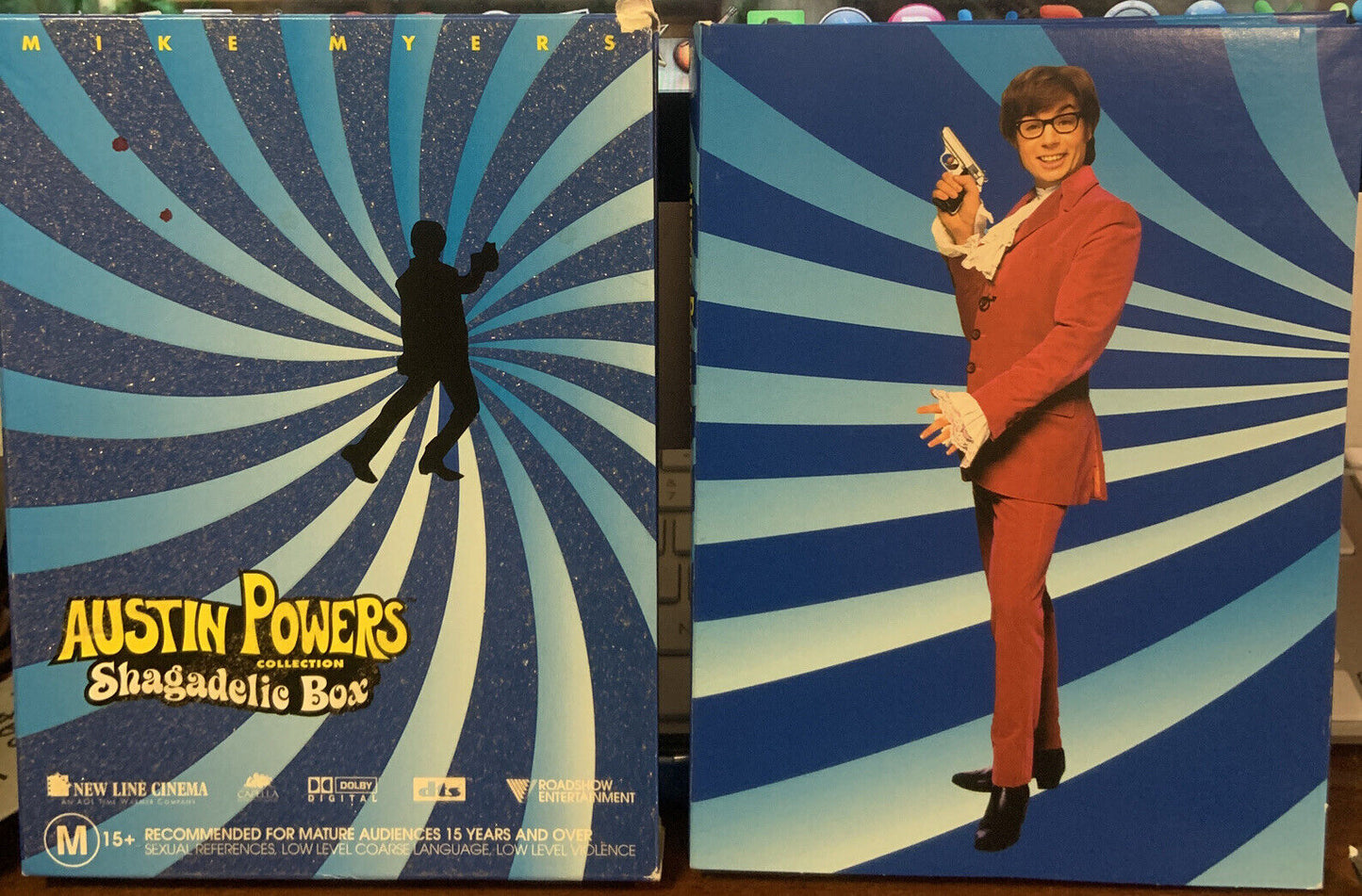 AUSTIN POWERS COLLECTION SHAGADELIC 2010 Boxed Set Slip Cover 3 Disc DVD