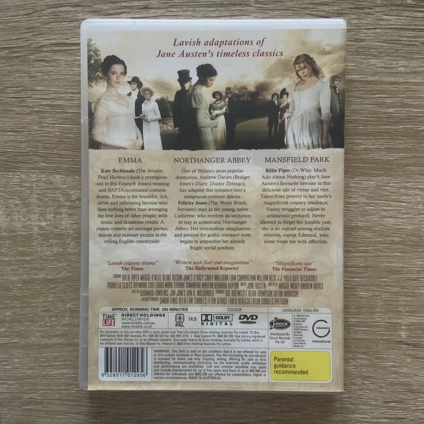 JANE AUSTEN COLLECTION Emma | Northanger Abbey | Mansfiend Park R4 3 Disc DVD