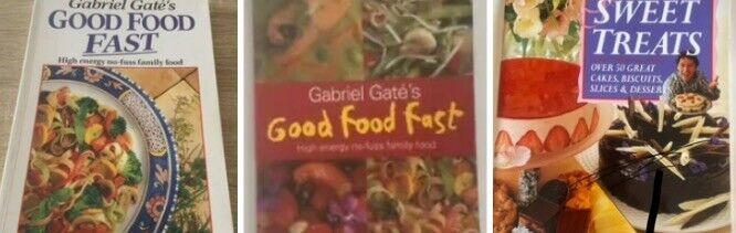 Bundle 3x Gabriel Gate's Cookbooks Sweet Treats Bookazine GOOD FOOD FAST 1991 97