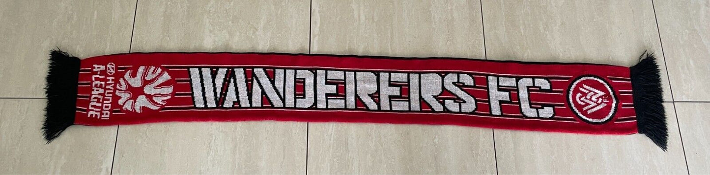 Fan Scarf WESTERN SYDNEY WANDERERS FC Knit Fringed Rectangle Football Soccer