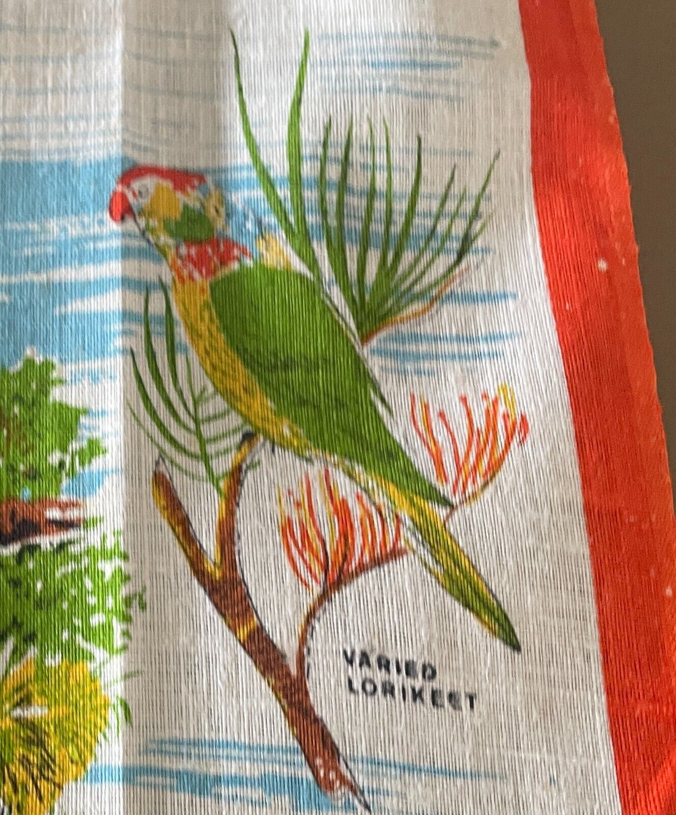 Vintage KAKADU National Park NT Tea Towel Souvenir Flora and Fauna Print NEW