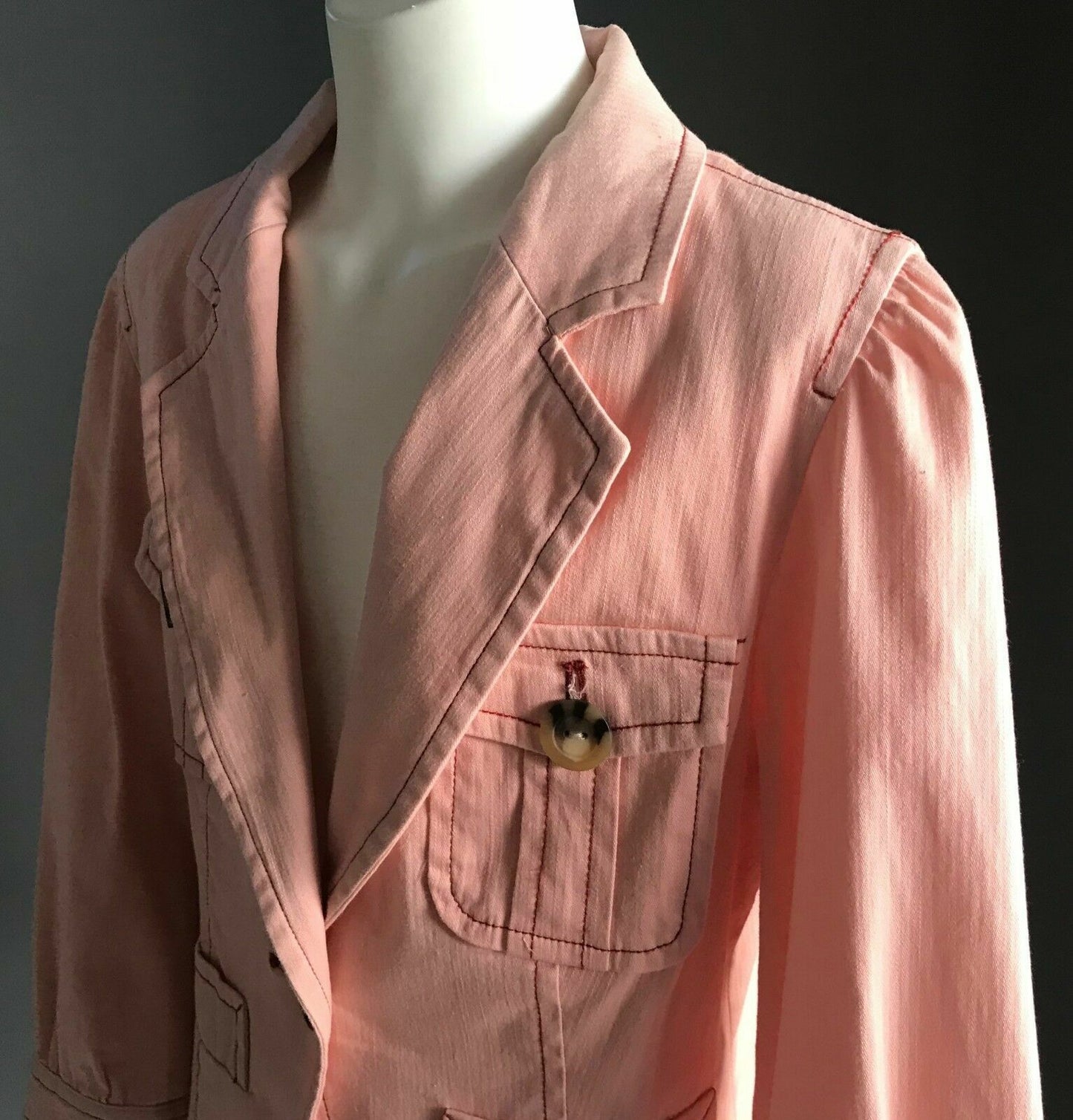 JACKET Blazer Light Peach Colour Pulled in Back at Waist Girls Size 10 - 12