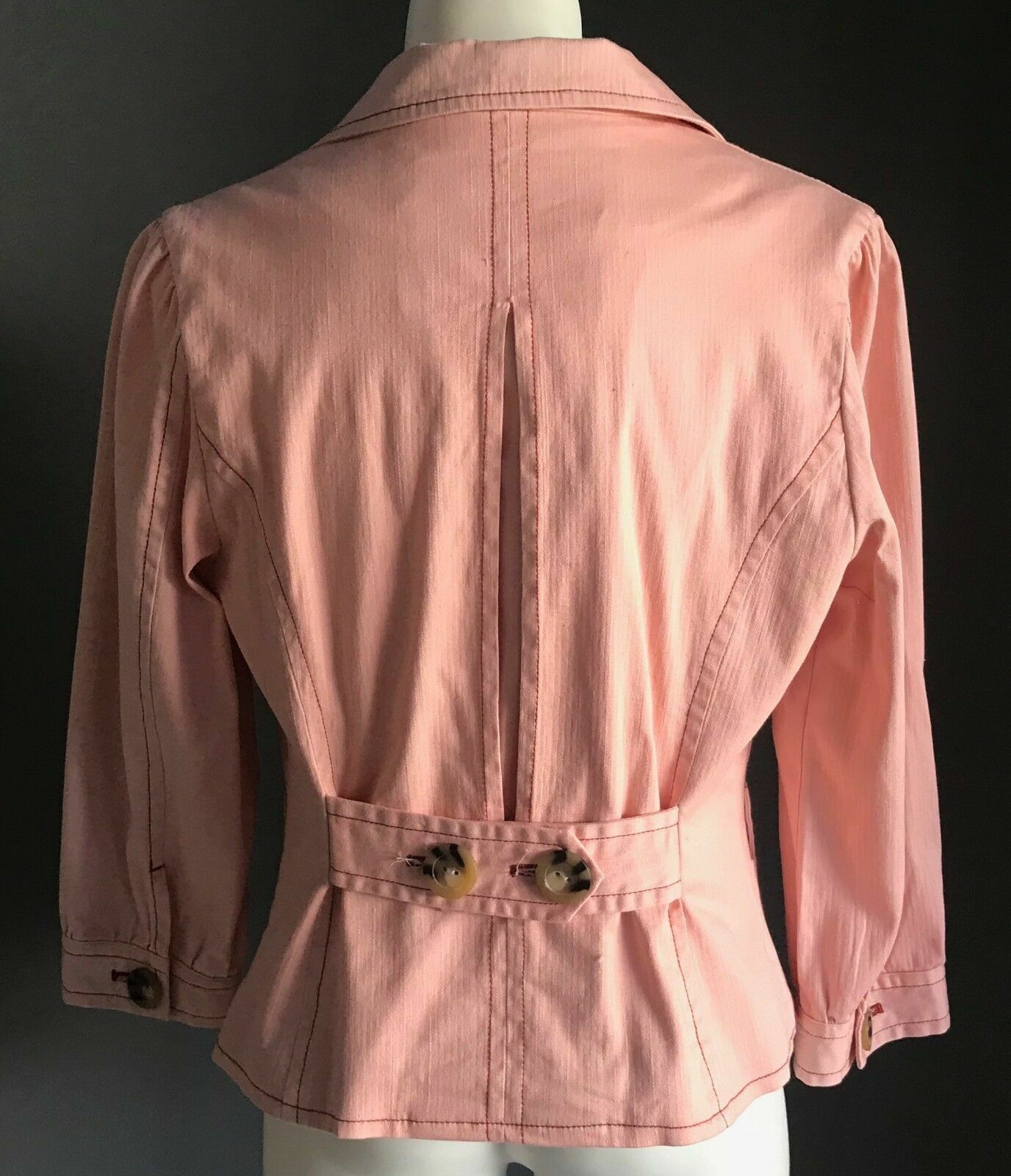 JACKET Blazer Light Peach Colour Pulled in Back at Waist Girls Size 10 - 12