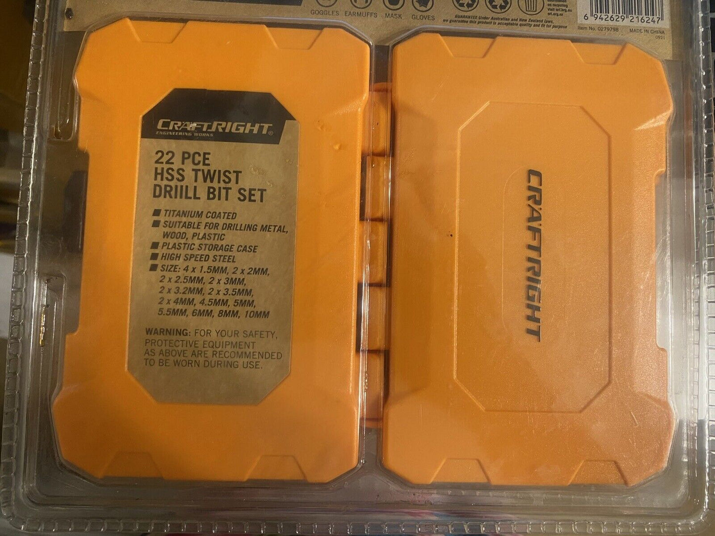 CRAFTRIGHT 22 Piece HSS TWIST DRILL BIT SET see Specs Last Pic NEW sealed Tools
