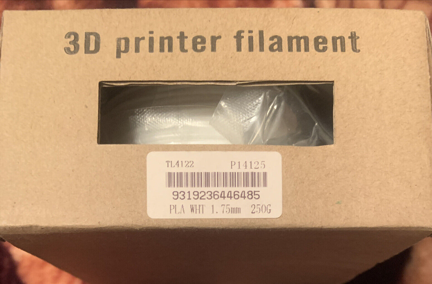 3D PRINTER FILAMENT White PLA 1.75mm 250g Sealed in Box NEW