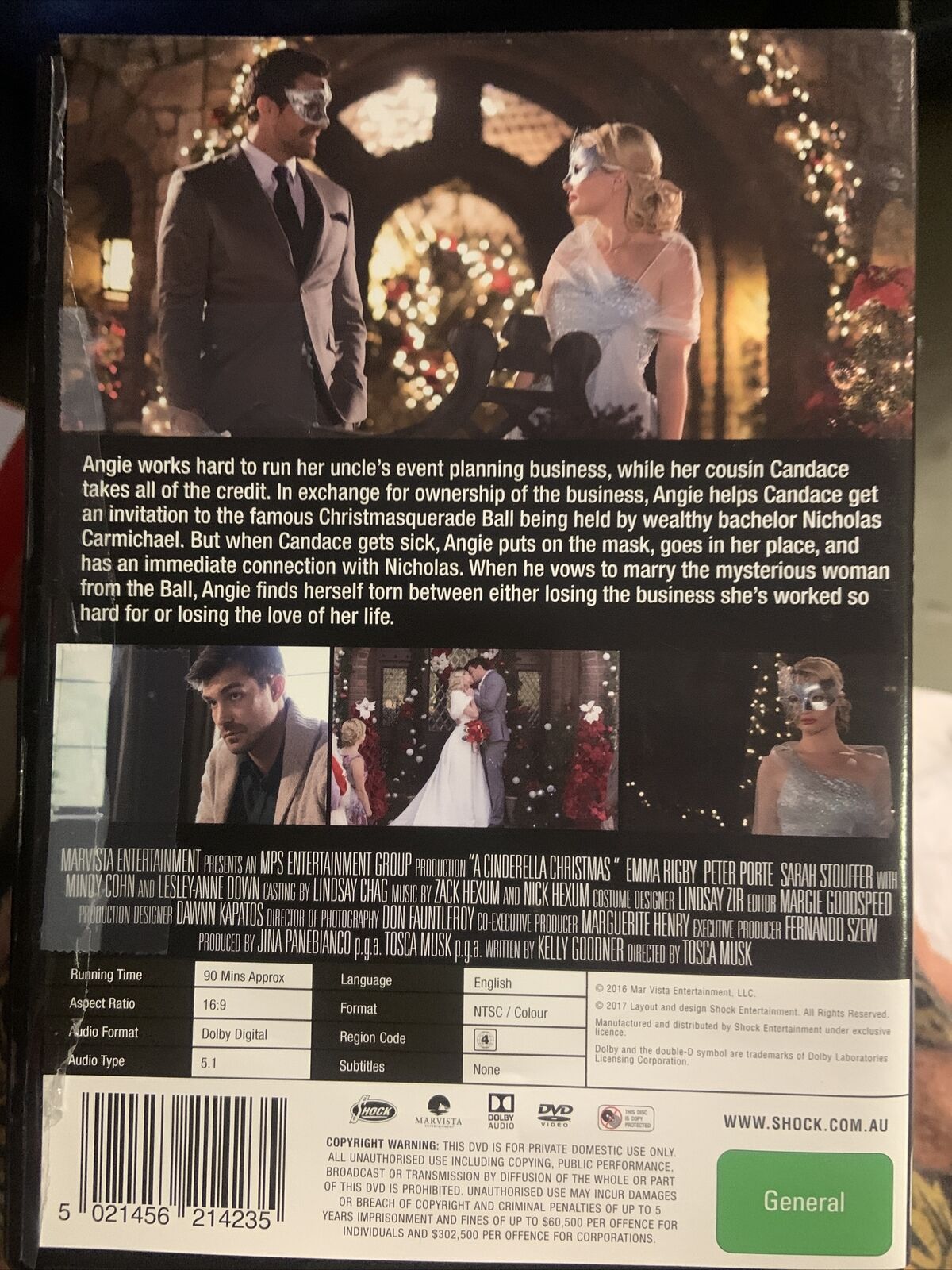 DVD A Cinderella Christmas Movie Film Peter Porte Emma Rigby R4 Xmas