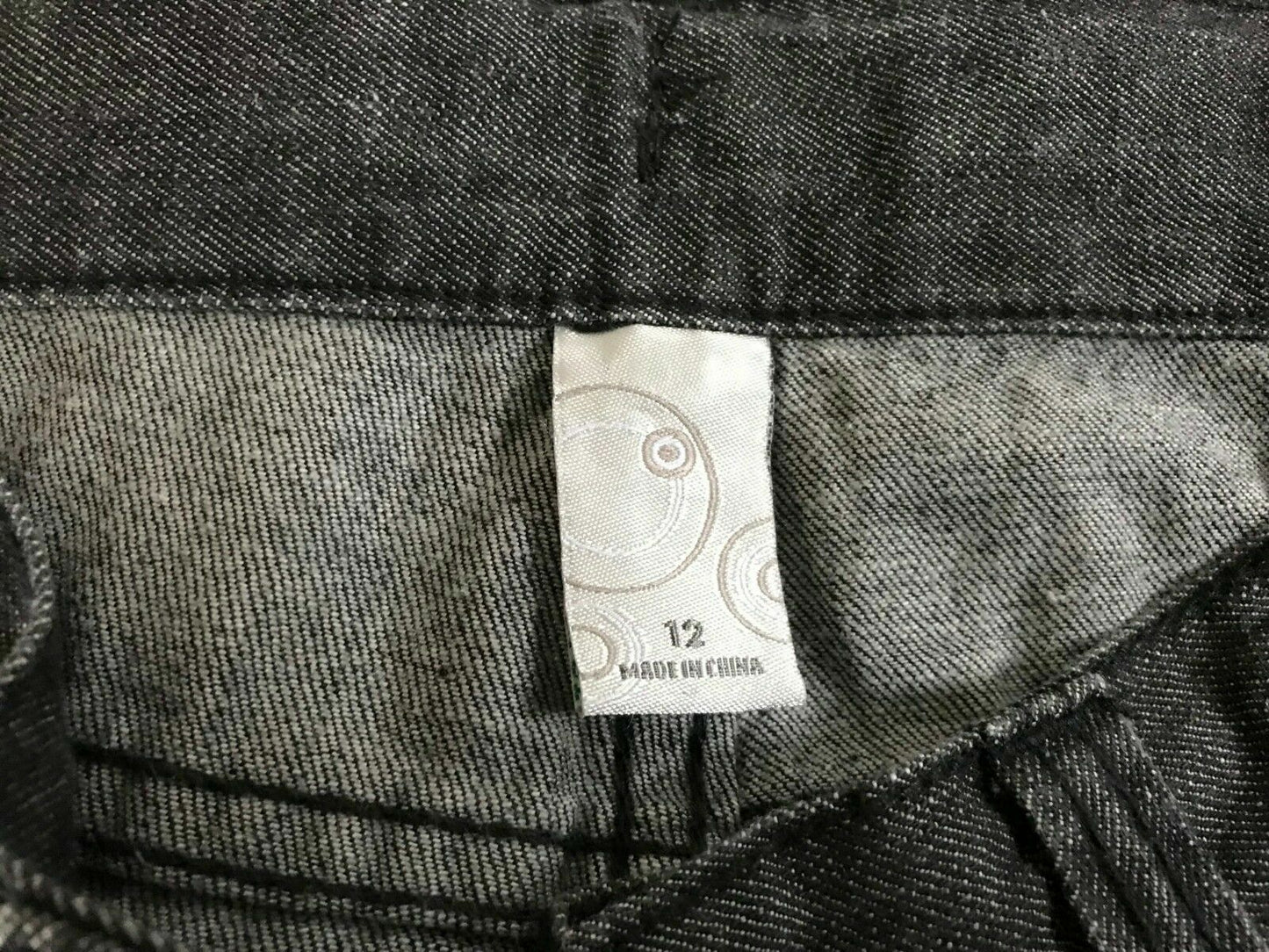 Tween Boy TARGET Black Wash Denim Shorts w Adjustable Waist Size 12