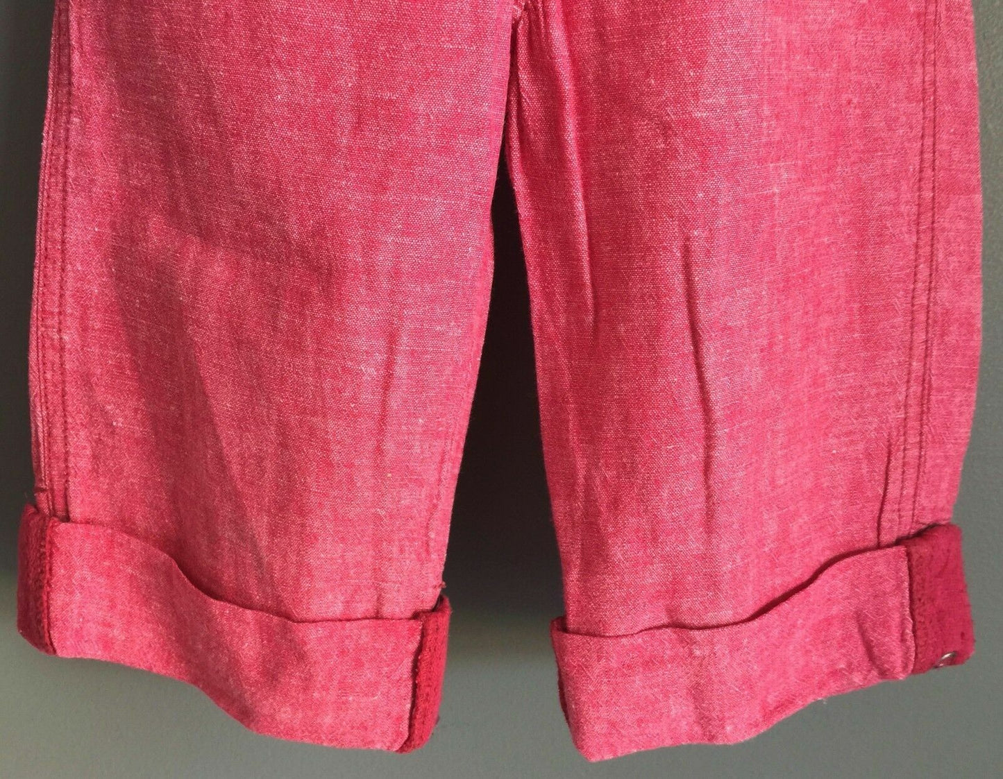 Baby Boy POLARN O PYRET Long Shorts Red Wash Linen Look & Feel 18 - 24mths NEW