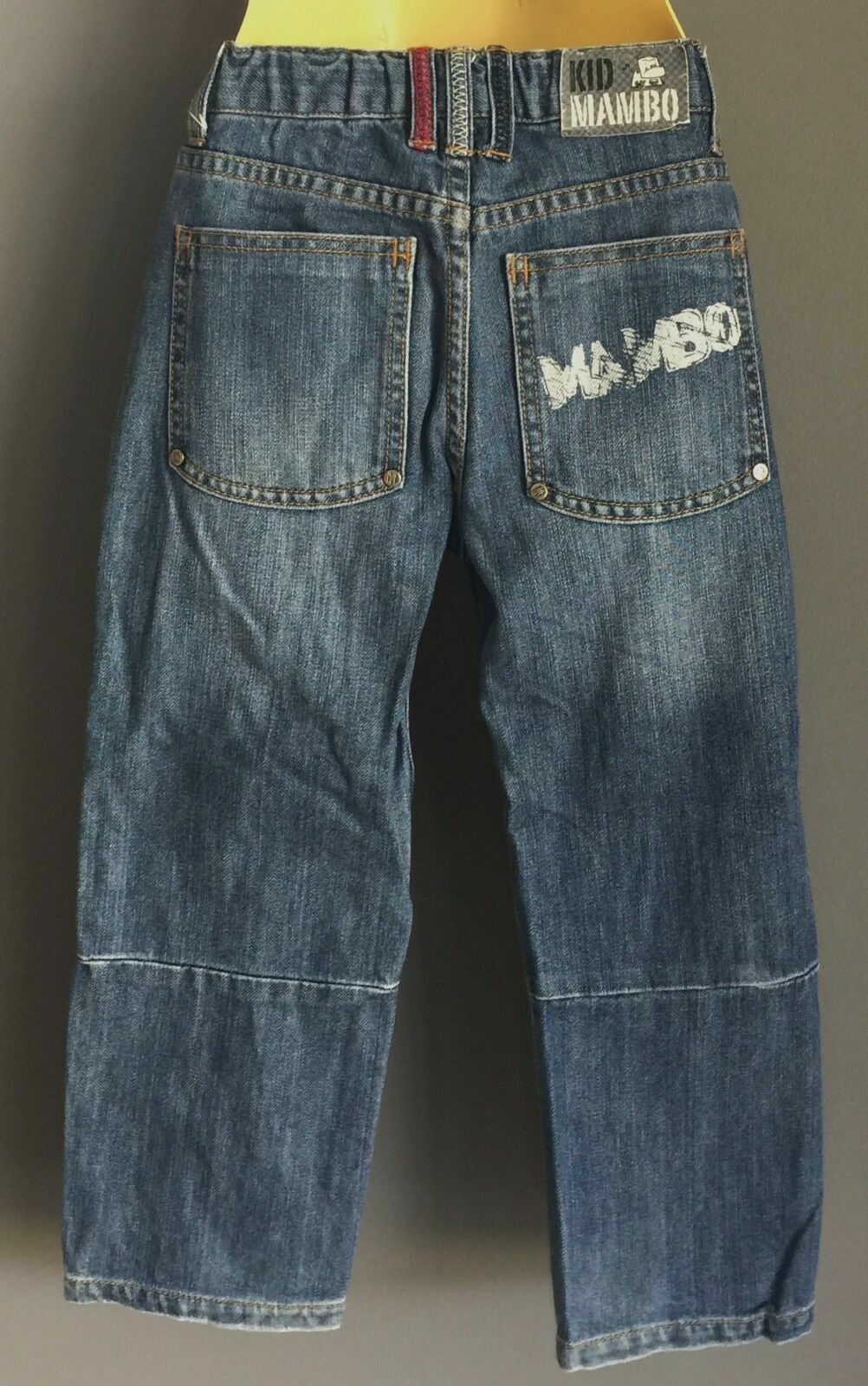 KID MAMBO Jeans Straight Leg Denim Jeans w Adjustable Waist Boys Size 4