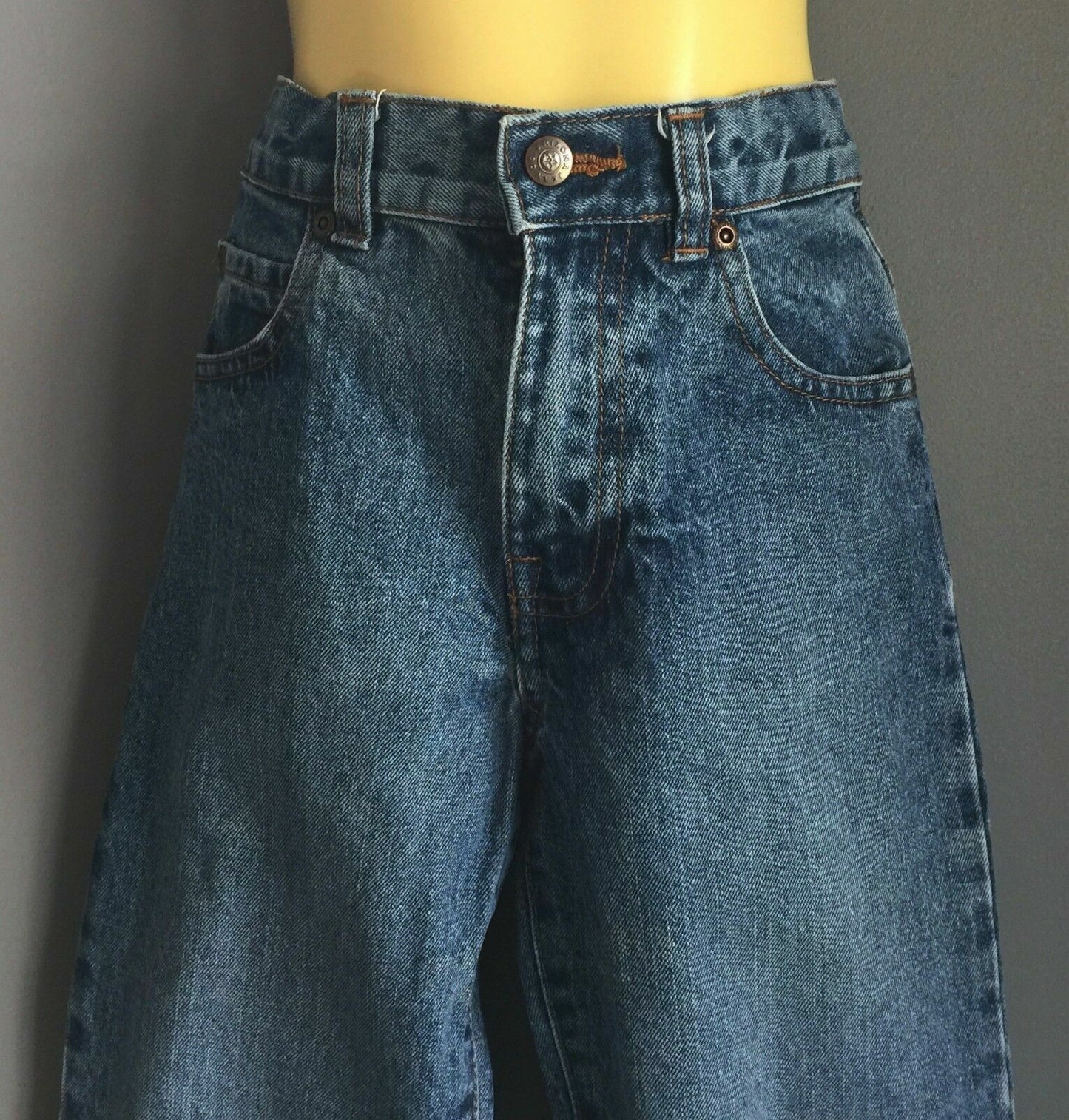 ARIZONA Relaxed Blue Denim Slim Leg Jeans w Adjustable Waist Boys Size 7 NEW