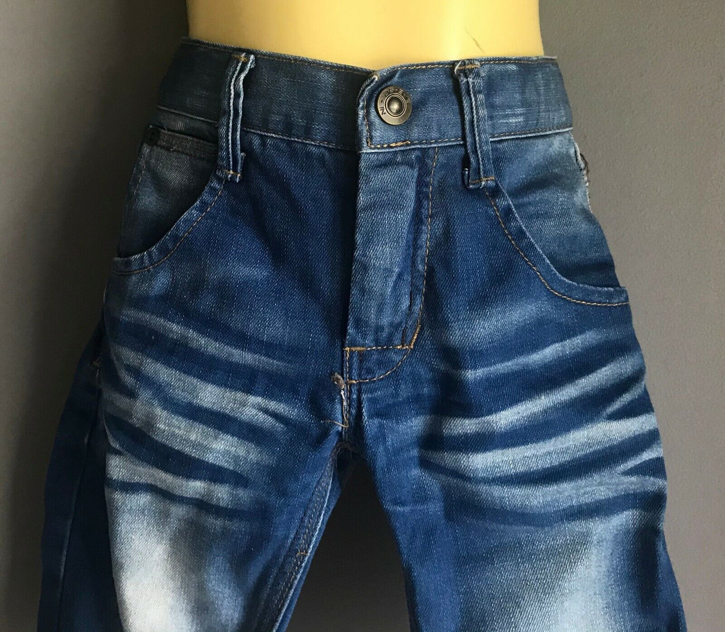 NAME IT Shorts Distressed Blue Denim Roll Cuff Boys Size 7 Casual Beach Summer