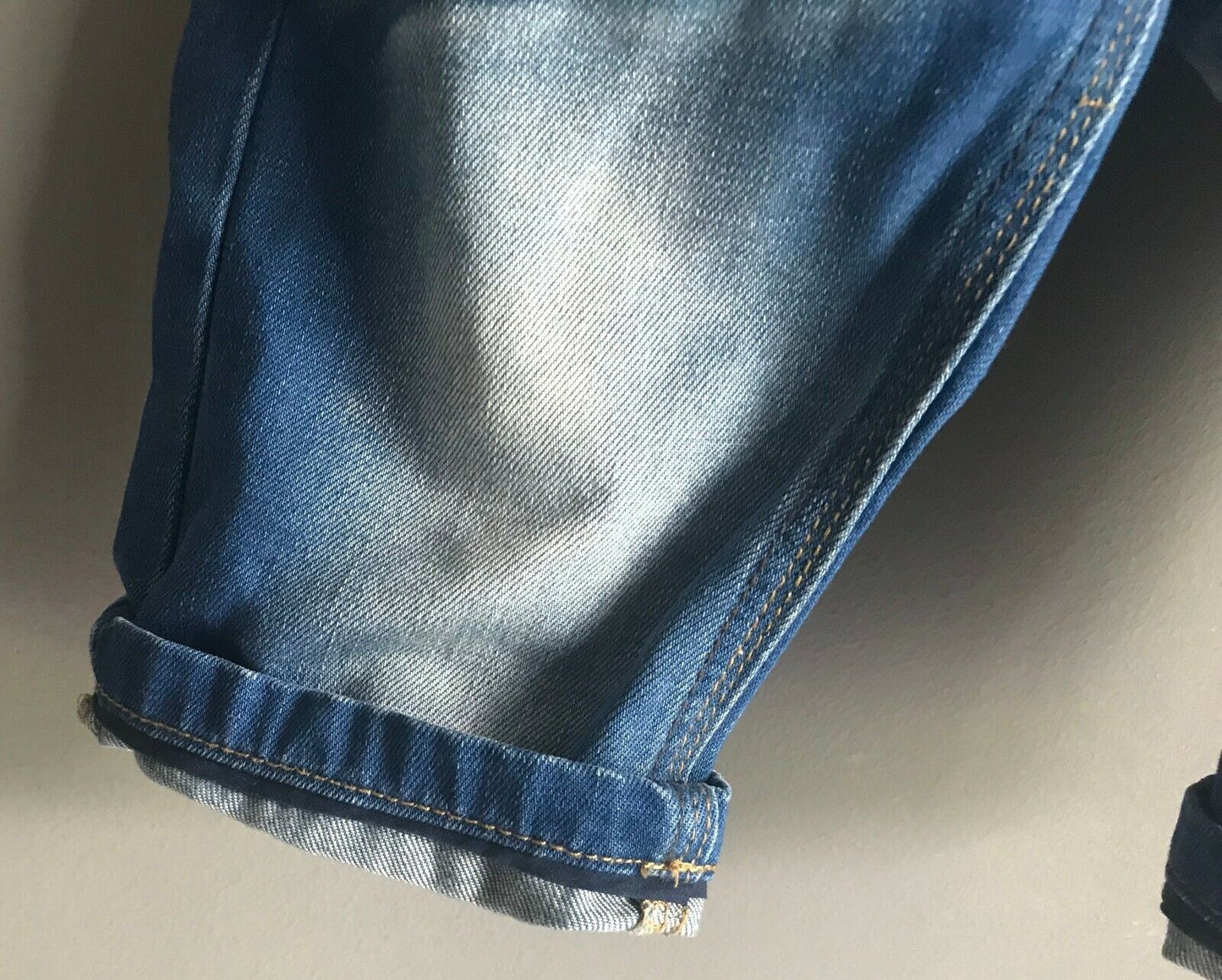 NAME IT Shorts Distressed Blue Denim Roll Cuff Boys Size 7 Casual Beach Summer
