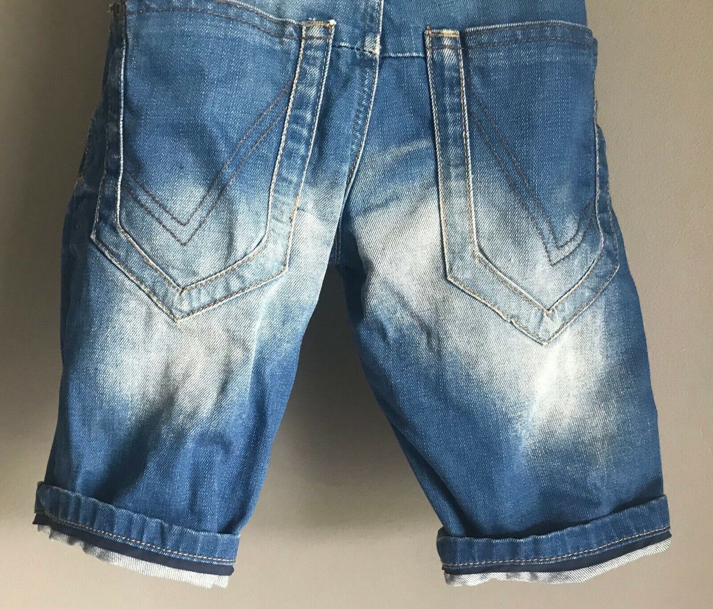 NAME IT Shorts Distressed Blue Denim Roll Cuff Boys Size 7 Casual Beach Summer