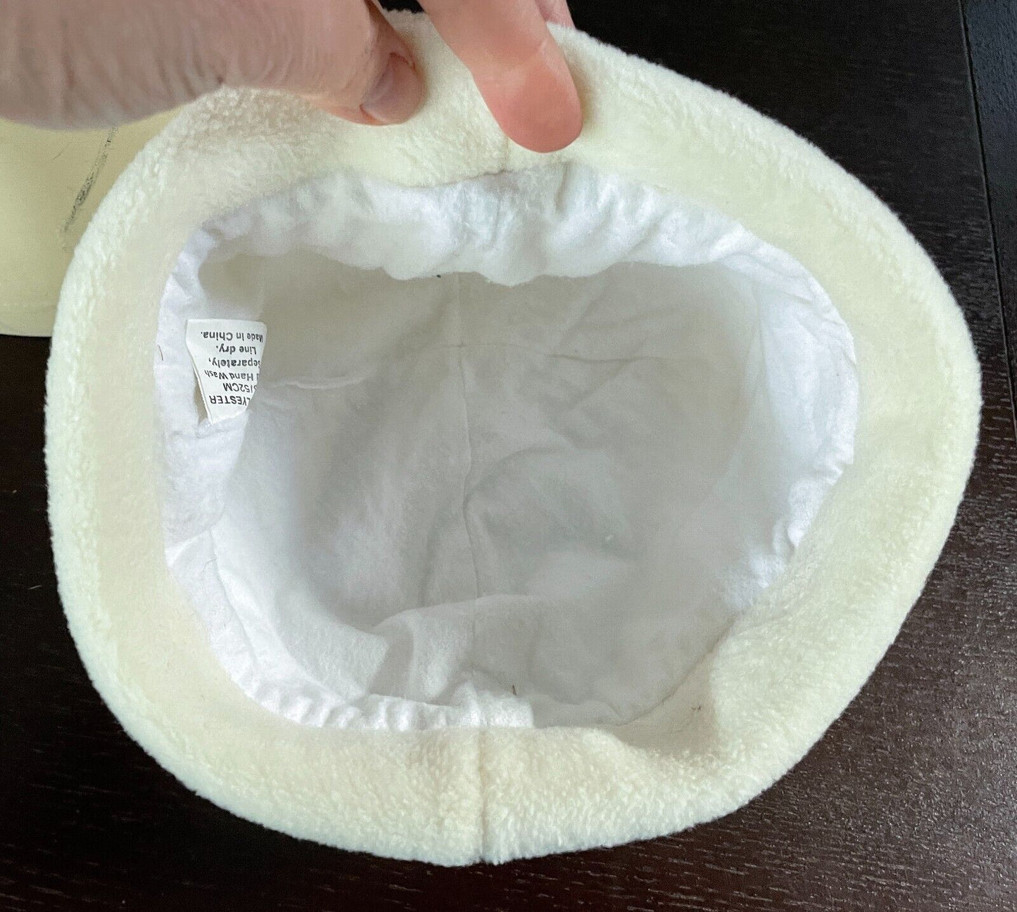 ASM ECLIPSE Beanie Off White Polar Fleece Cuffed Hat Size S 52cm