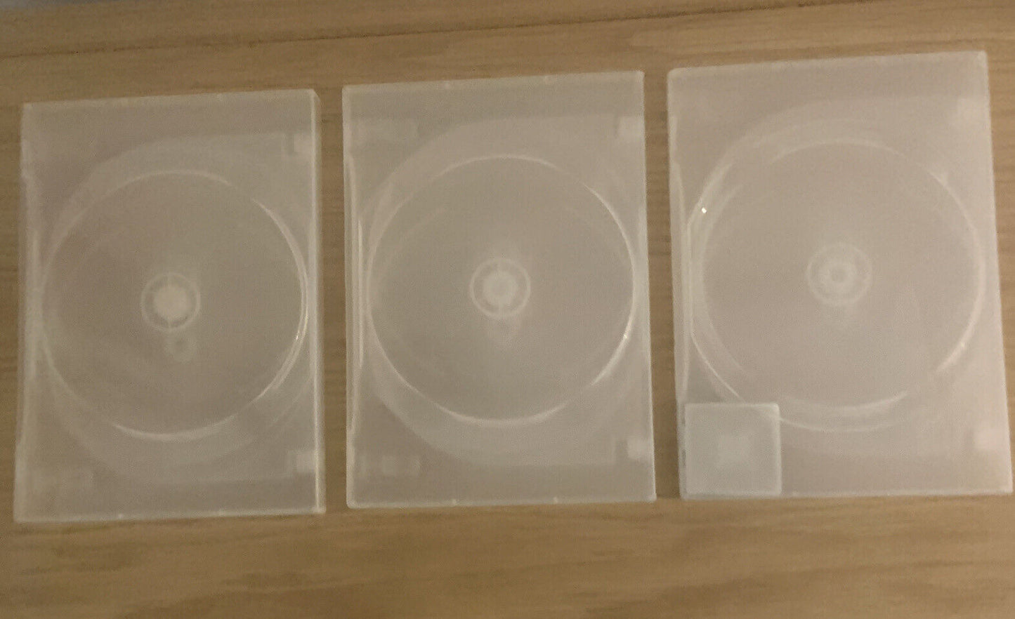 3x DVD CD Cover Case HOLDS 4 DISCS & Booklet Clear 25mm Replacement Title Sleeve