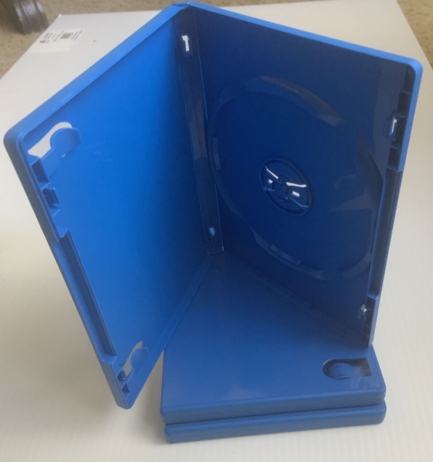 3x DVD CD Cover Case HOLDS 1 Disc & Booklet Blue 25mm Replacement Title Sleeve
