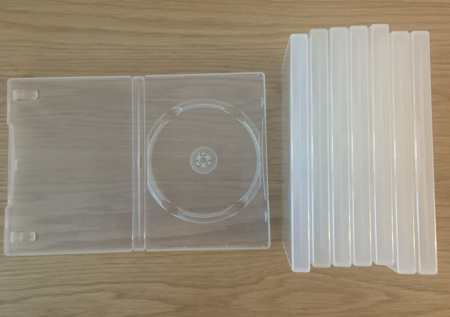 8x DVD CD Cover Case HOLDS 1 Disc & Booklet Clear 25mm Replacement Title Sleeve