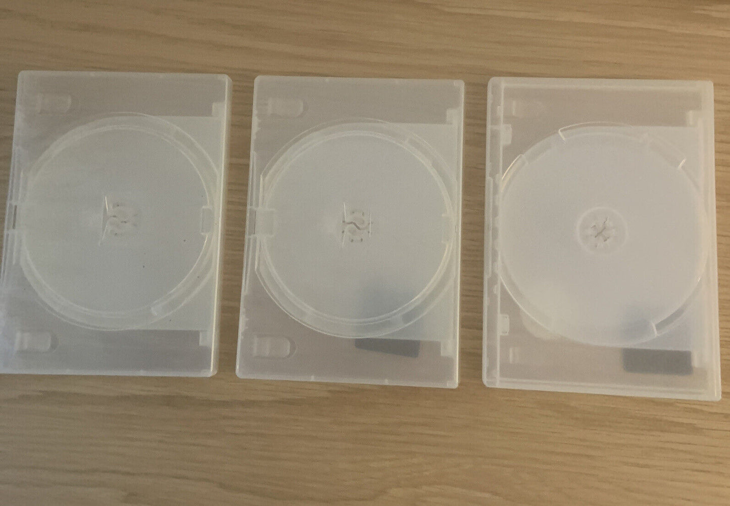 3 x DVD CD Cover Case HOLDS 2 Discs Booklet Clear 25mm Replacement Title Sleeve
