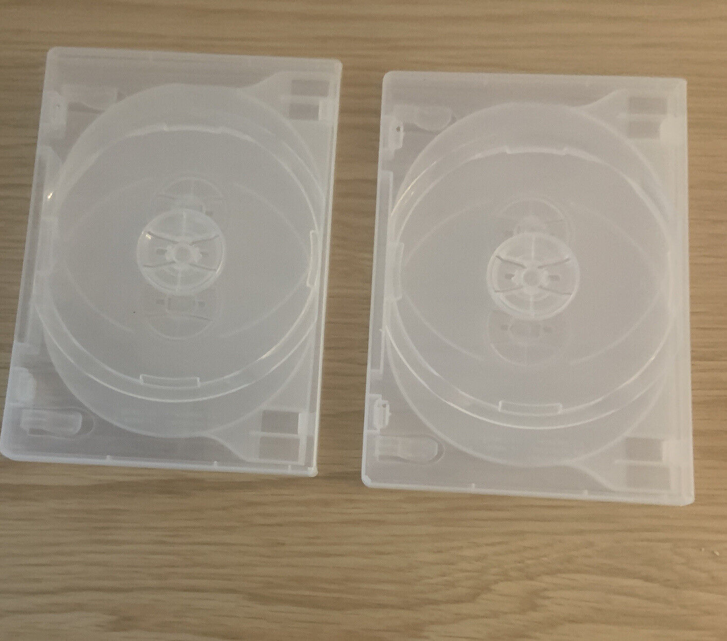 2x DVD CD Cover Case HOLDS 3 DISCS & Booklet Clear 14mm Replacement Title Sleeve