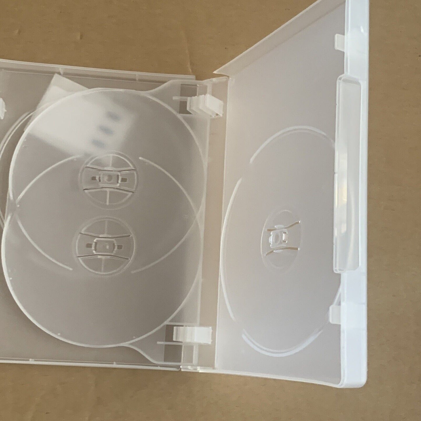 1x CD DVD FAT Case HOLDS 4 Disc Clear 23mm Replacement Title Sleeve EMPTY