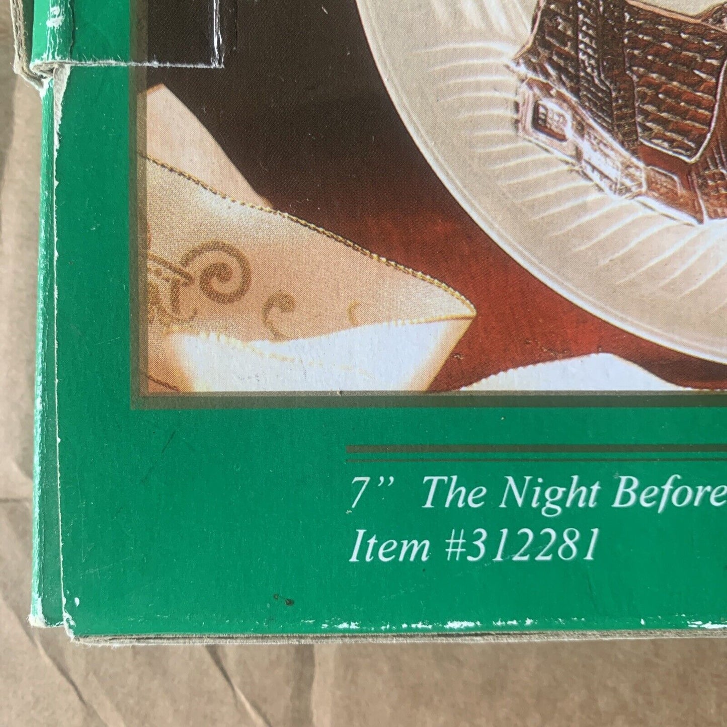 7" The Night Before Christmas Frosted Plate Box Celebrations Crystal Clear 18cm